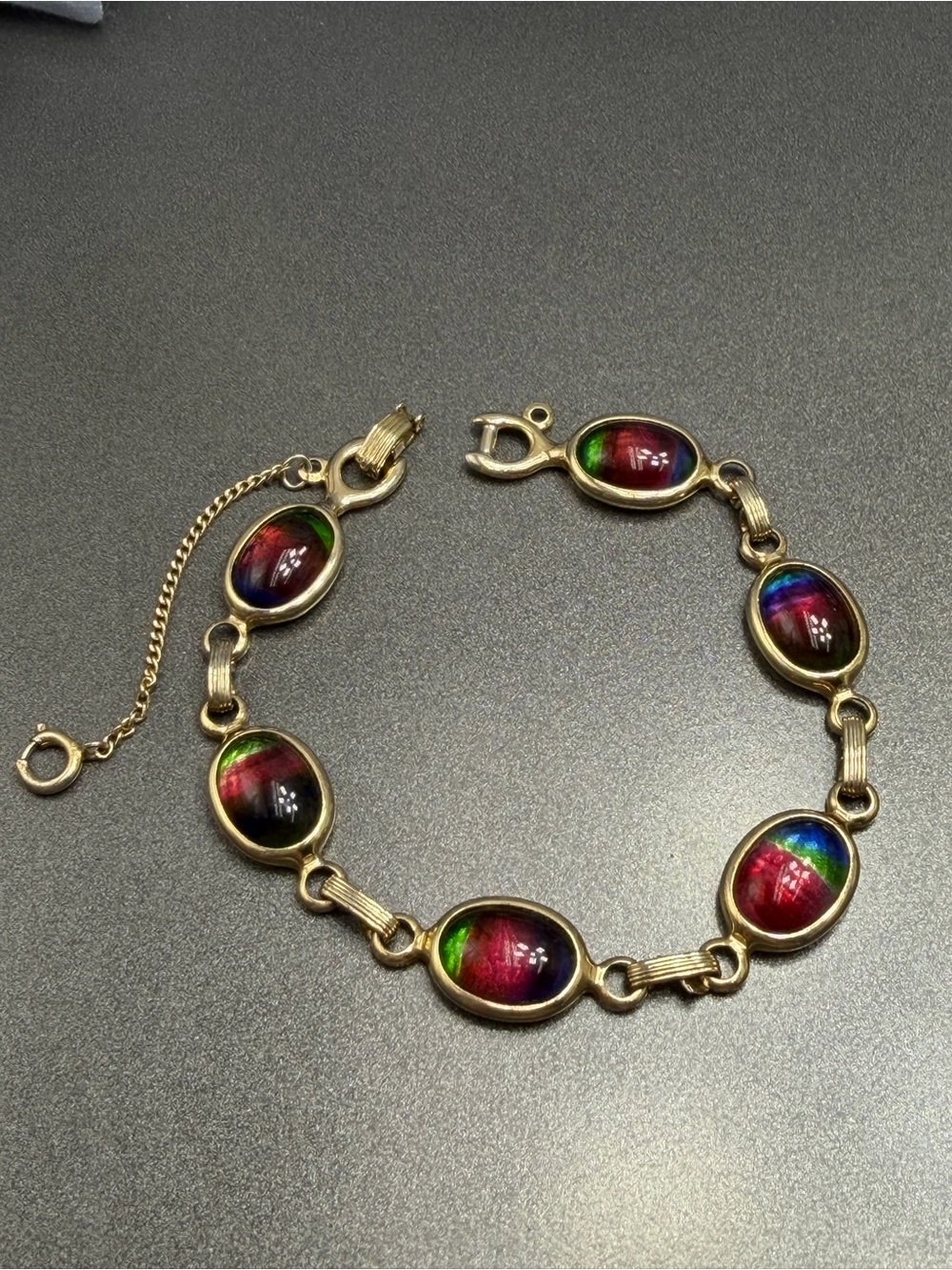 Sarah Coventry Gold Filled Bracelet with Art Glass #437BR